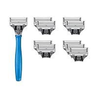 Harry's Nassrasierer Herren Set, Blauem Griff, 10 Ersatzklingen – Ansicht 5