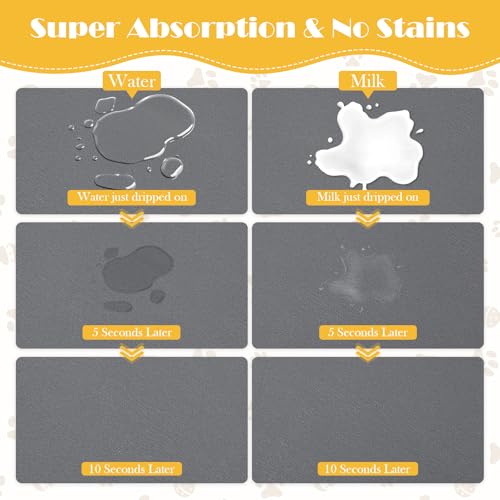 Tapis d'alimentation absorbant et grand tapis chien chat - 3