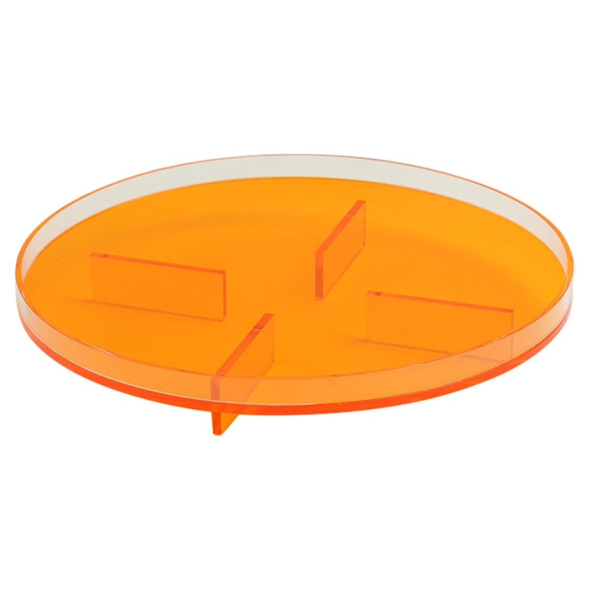Plateau à Bijoux en Acrylique Orange pour Bagues et Boucles D’oreilles