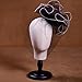 Women Veils Vintages Fascinator Headwear Fashion Bridal Wedding Headbands for Photography and Fashion Shows Large Flower Veil Black