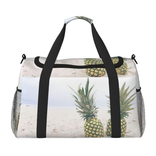 Bolsa de viaje grande con estampado de piñas para deportes acuáticos y entrenamientos
