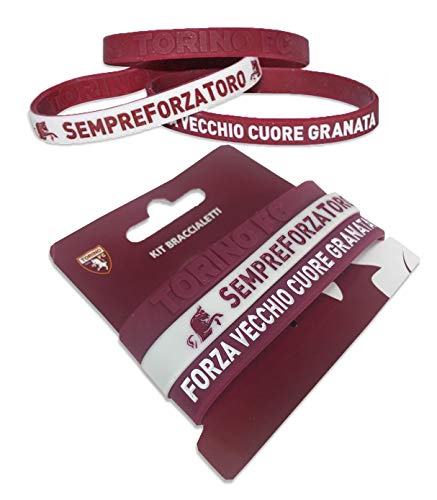 tex family Set 3 Braccialetti Ufficiali Torino FC e Cartolina Torino È