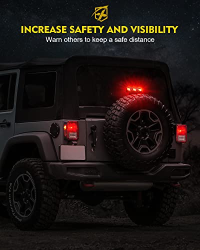 Image of Upgrade High LED 3rd Brake Light Compatible with 07-18 Jeep Wrangler JK JKU | Unique Eagle Claw Design, Brighter, IP68 Waterproof, PC Material, ABS Plastic, Plug N Play