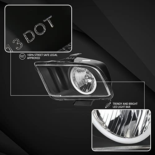 Autozensation LED Halo Headlights for 2005-2009 Ford Mustang - Image 4