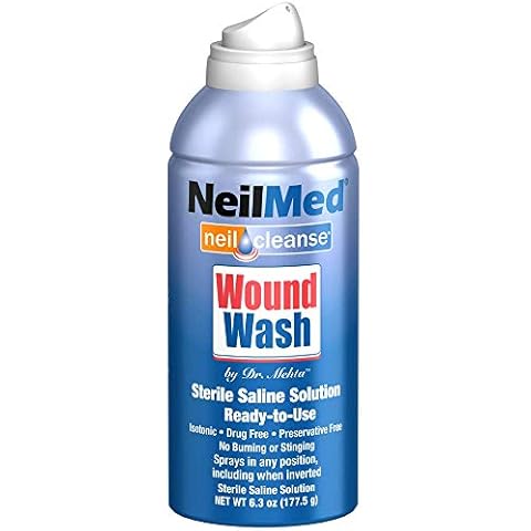 Betadine Antiseptic Solution and NeilMed Wound Wash, First Aid Infection Protection Cover