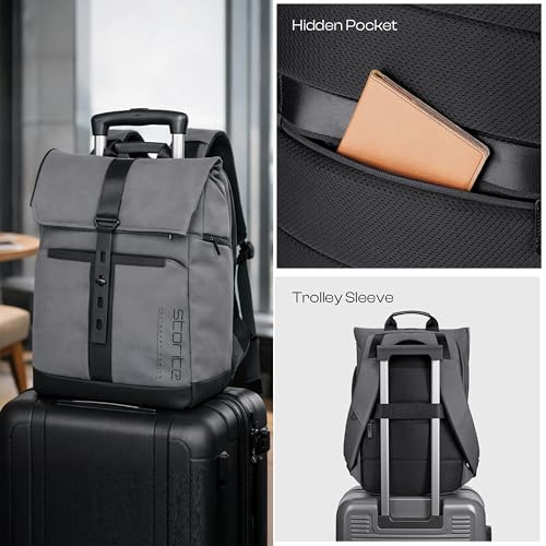 Image of Storite Premium Laptop Backpack for Men & Women | 15.6 inch Laptop Bag | Water Resistant Business Travel Backpack | Durable Smart Bag (Grey)