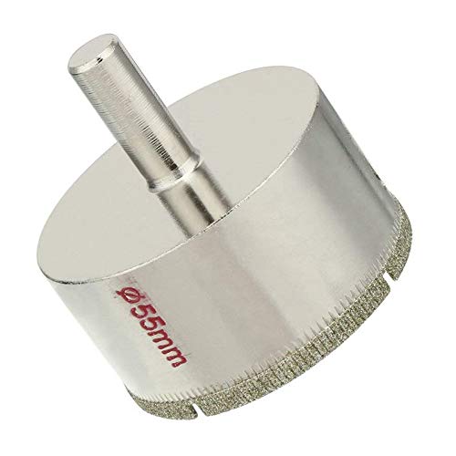 Broca recubierta con partículas de diamante 55 mm plateada miniatura 3