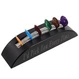 Mipcase Künstlerischer Plektrumhalter für Akustikgitarren E Gitarren und Bässe Schwarzer PVC...