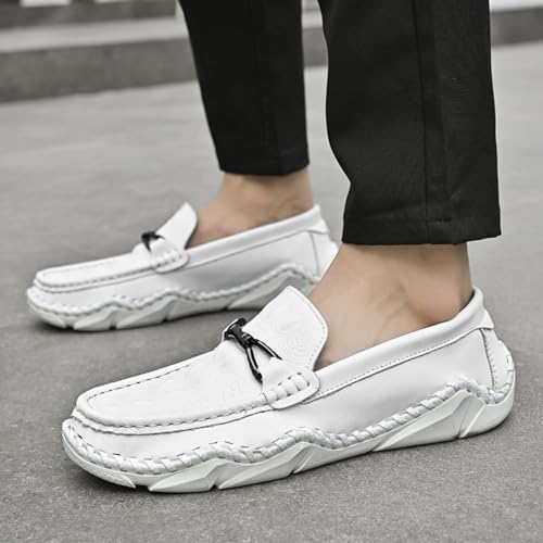 Men's Crocodile Print Leather Loafers ，Luxurious Slip-Ons for Prom, Weddings & Daily Casual Sophistication4