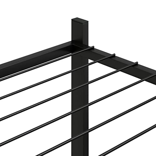 Étagère d'angle en fer noir 100cm pour plantes et fleurs