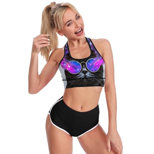 Womens Comfy Sports Bra Racerback Crop Tops Outfit for Workout3