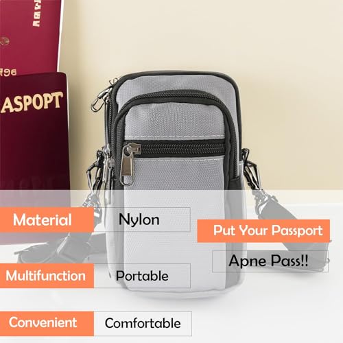 Image of Heart Home Paspport Holder For Men & Women|Multifunction Passport Cover Bag|Nylon Passport Pouch For Luggage (Grey)