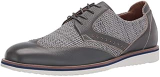 STACY ADAMS Men's Locke Wingtip Oxford, Gray, 9
