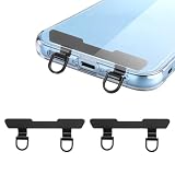 QUARKZMAN 2er-Pack Doppelohr Trapez-Klipp Handy-Schlaufenlasche Schwarz