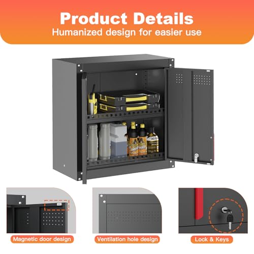 Kelueo-26-Metal-Garage-Wall-Cabinet-with-Lockable-Doors-garage-wall-cabinets-with-adjustable-shelf-and-anti-fall-rails-for-garage-and-workshop-organization