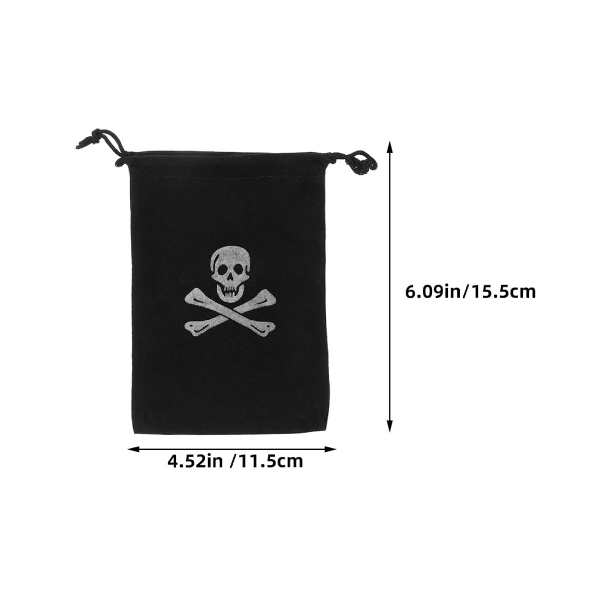 Pochette Pirate à Cordon Créatif 30 Pièces Polyester Noir