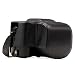 MegaGear "Ever Ready" Genuine Leather Camera Case - Easy to Install, Tripod and Peripheral Friendly Accessory - Compatible with Leica V-Lux (Typ 114) (Black)