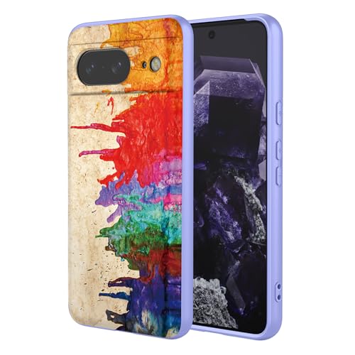 Coque Google Pixel 8 artistique en silicone liquide texture velours