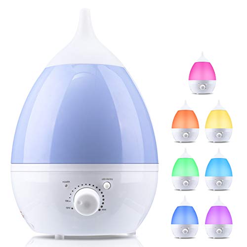 Skymore Aromatherapy Diffusers Cool Mist Humidifier, Essential Oil Diffuser with 7 Color LED Lights Changing for Office, Home and Bedroom