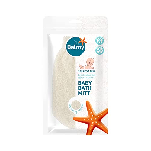 Antiallergic Bamboo Baby Bath Mitt - Premium Quality Baby Mitt for Bath