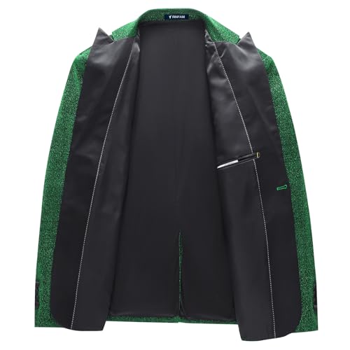 Mens Tuxedo Suits Slim Fit Party Blazer for Men Shiny Dress Coat Jackets Classic Regular Fit 2 Piece Suits Set3