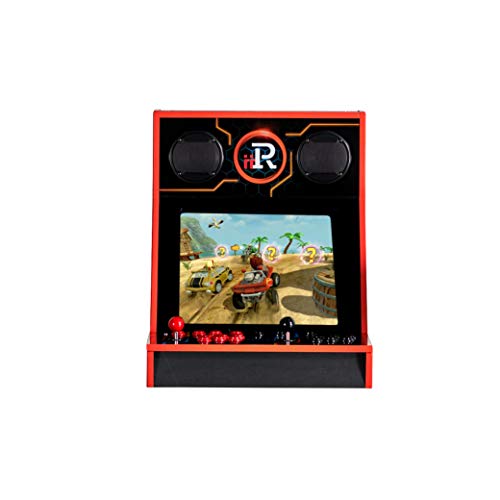 Premium Bartop Arcade Console Original Design 64GB Memory w Expandable Game Library Wifi, Bluetooth, Sanwa-like Controls. Pre-Loaded With 11 Games Including Dragon s Lair, Beach Buggy Racing and more!