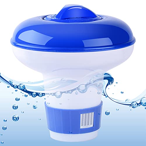 iYinJuan Distributeur Flottant de Chlore de 5 Pouces, Diffuseur de Chlore Chimiques avec Ouvertures d'aération Réglables, Flotteur de Comprimés à Libération pour Piscine, Parc Aquatique, Spa