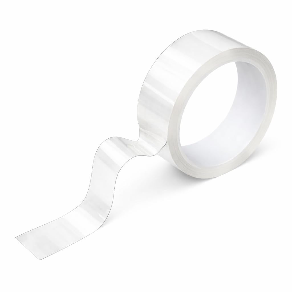 Double Sided Tape Heavy Duty Waterproof,Removable Reusable Multipurpose Clear Adhesive Extra Strong for Carpet Mats/Photos Frames/Craft Wall Mounting (5m*2cm*1mm)