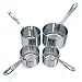 Premium Grade Nesting Stainless Steel Measuring Cups, Set of 4. Engraved US Measurements for Liquid and Dry Ingredients. Sturdy Stackable and Heavy Duty Metal Set by KUFL. Perfect Housewarming Gift.