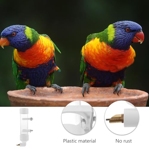 Bebedero automático de plástico resistente para jaulas de aves pequeñas 8
