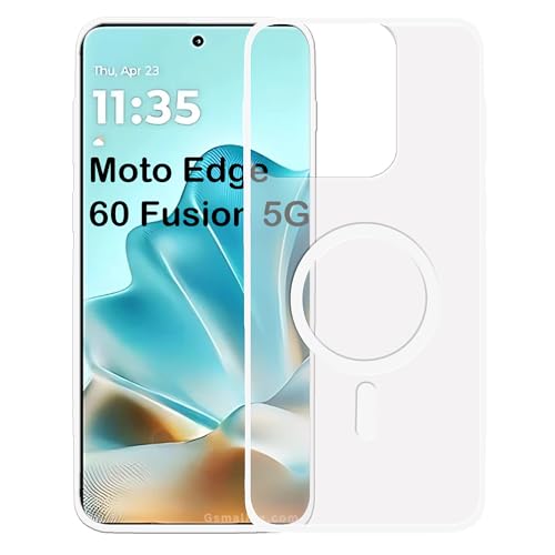 Image of amazon basics Luxury Paper Thin Case Cover for Moto Edge 60 Fusion 5G | Matte Finish | Compatible with magsafe | (White, Moto Edge 60 Fusion 5G)