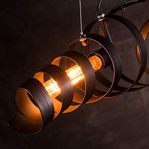 Lustre cuisine café rétro LED E27 suspension spirale - 2