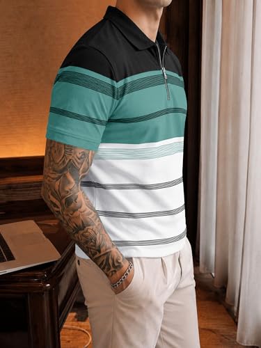 Image of Noble Monk Men's Regular Fit Polo Neck T-Shirt | Half Sleeve