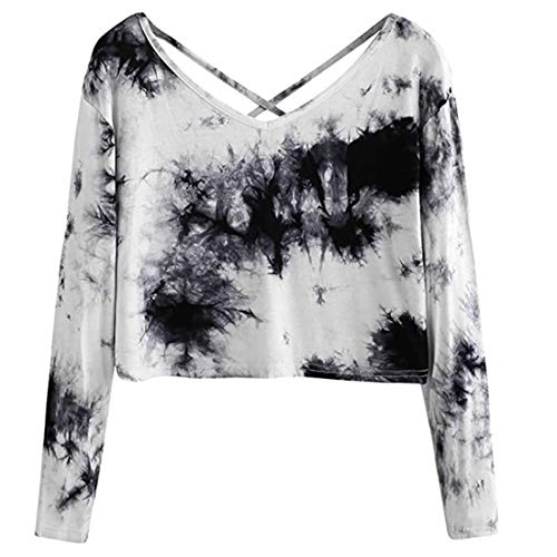 Z&Y Glaa Damen Jumpers Langarm Kurzer Hoodie Sweatshirt Pullover Pullover Mädchen Crop Top Pullover Tops Hoodies Lässige Kurze Bluse T-Shirt Sportswear Leggings Blusen Latzhose Neu Cover