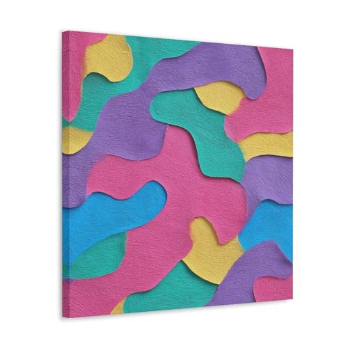 zxxpensy Flowing Wavy Shapes in Colors Wall Art Poster Trendy