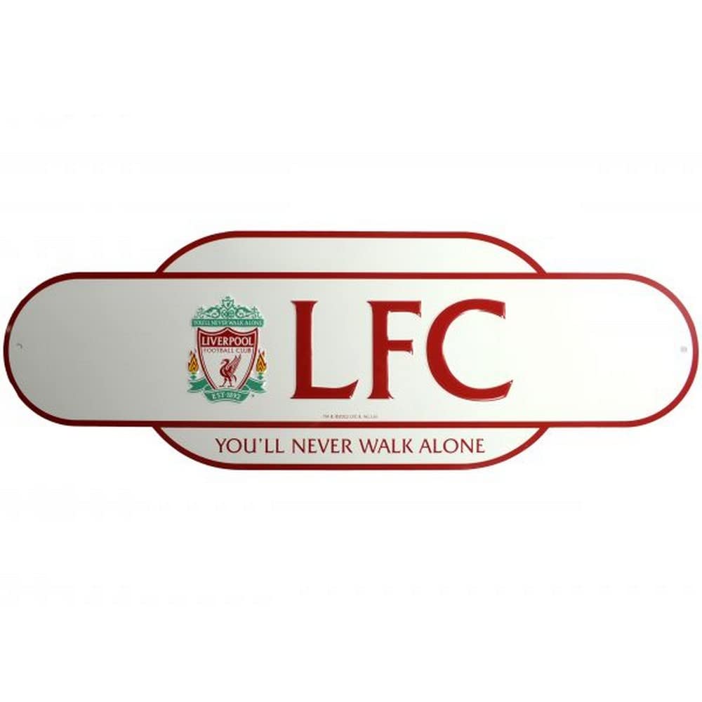Liverpool FC Classic Retro Years Metal Street Sign (One Size) (White/Red)