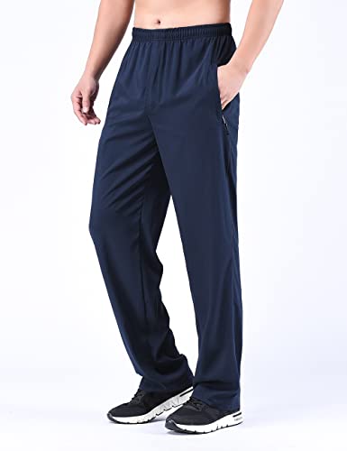 Zoulee Men's Summer Casual Zipper Fly Closure Jogger Sweatpants Quick-Drying Pants4