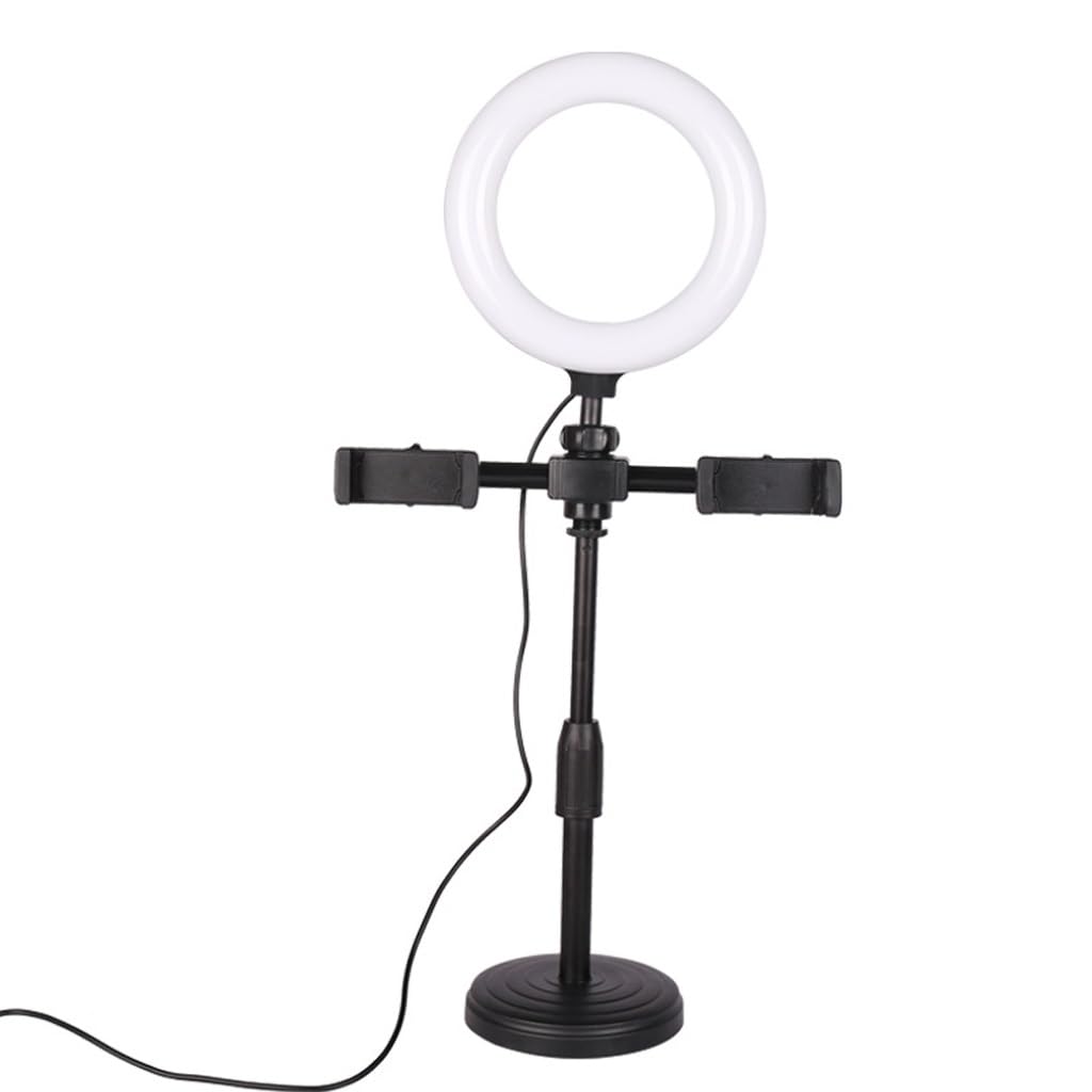 Position Fill Light Desktop Circular Live Streaming Bracket Selfie Beauty LED Ringlight-image-42