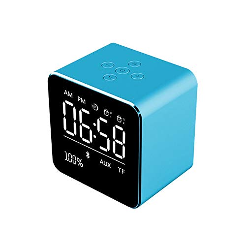 VejiA Altavoz Bluetooth inalámbrico Mini teléfono de Ducha portátil Tarjeta de Reloj Despertador Creativo Mini Altavoz Soporte para PC y teléfono móvi