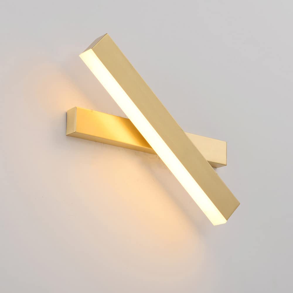 Éclairage de vanité réglable LED haut de gamme en cuivre pour miroir