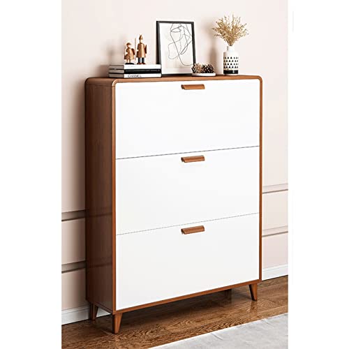 Placards couloirs slimline haut en bois et rotin pour rangement durable