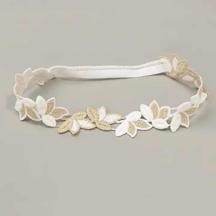 White and Gold Floral Headband (Floral) (B0CP2K8FQL) Amazon Price History, Amazon Price Tracker