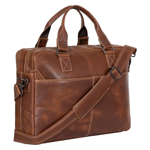 Premium 16-Inch Leather Laptop Briefcases & Messenger Bag The Perfect Office Satchel for Modern Professionals men and women2