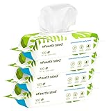 Earth Rated Dog Wipes USDA-Certified 99 Percent Biobased, Hypoallergenic Pet Wipes for Dogs & Cats, Unscented Deodorizing Grooming Wipes for Paws, Body and Butt (400-Count, Unscented)