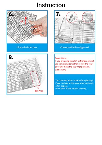 H&B Luxuries Rat Trap - Humane Live Animal Cage For Rat Mouse Hamster Mole Weasel Gopher Chipmunk Squirrels And More Rodents (Fold-Small) #TOP7