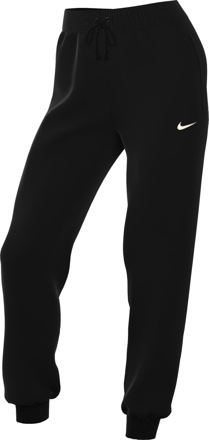 Nike Sportswear Phoenix Fleece Women's Mid-Rise Sweatpants (FZ7626-010, Black/Sail) Size X-Large