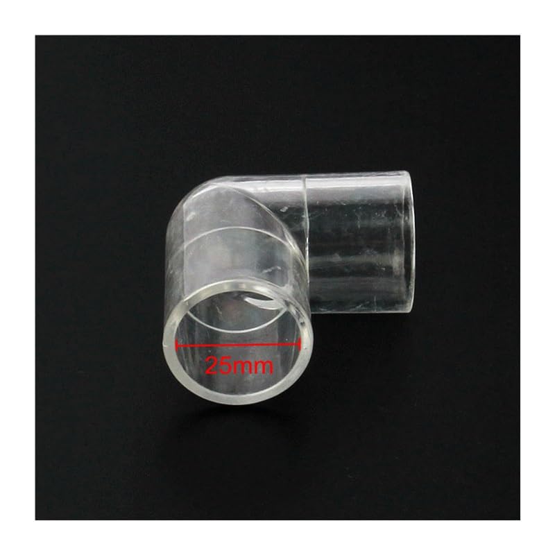 15 Uds 90 grados plexiglás diámetro interior 20mm/25mm igual codo conector juntas de tubería for jardín Micro riego por goteo(25mm)