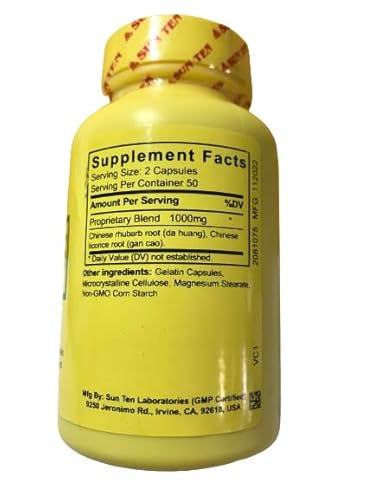 Sun Ten - Rhubarb & Licorice Combination Capsules/Da Huang Gan Cao Tang/大黃甘草湯 #TOP1