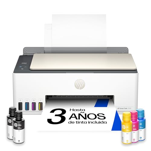 HP Smart Tank 5107 All-In-One Printer, Color, Printer For, W128562704 (Printer, Color, Printer For Home and Home Office, Print, Copy, Scan, Wireless High-Volume Printer Tank)