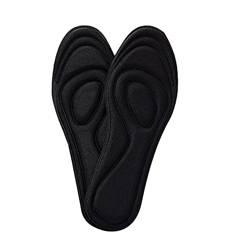インソール 中敷き 衝撃吸収 滑り止め 4Dアーチサポート 靴ずれ 足底筋膜炎 外反母趾防止 サイズ調整可能 土踏まずサポーター 立ち仕事 通勤 通学 男女兼用【26.5-27cm ブラック】